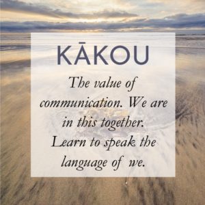 Kakou. Value of communication. Ohana Events. Company Values