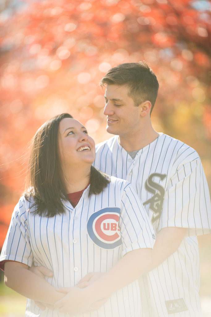 Cubs Sox Engagement Photos | Fall Engagement | Jeremy Fuder
